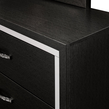 ELEINA Black 58" Wide x 74" Height Dresser & Mirror