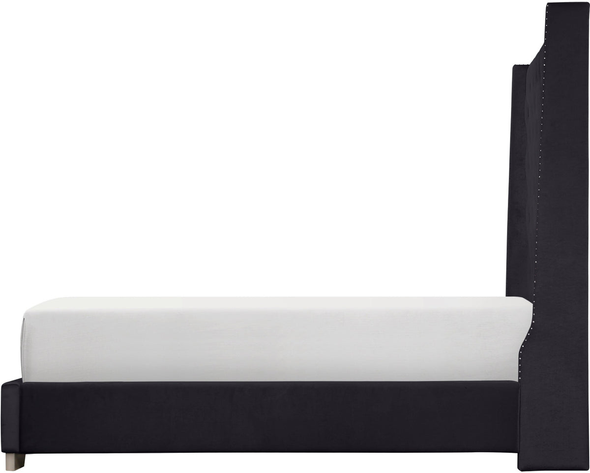 PAKSE Black Velvet Bed