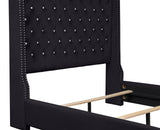 ELEINA Black Velvet 72" Height Bed