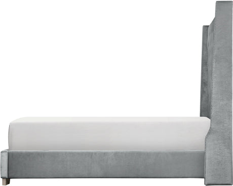 ELEINA Gray Velvet 68" Height Bed
