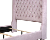 ELEINA Pink Velvet 72" Height Bed