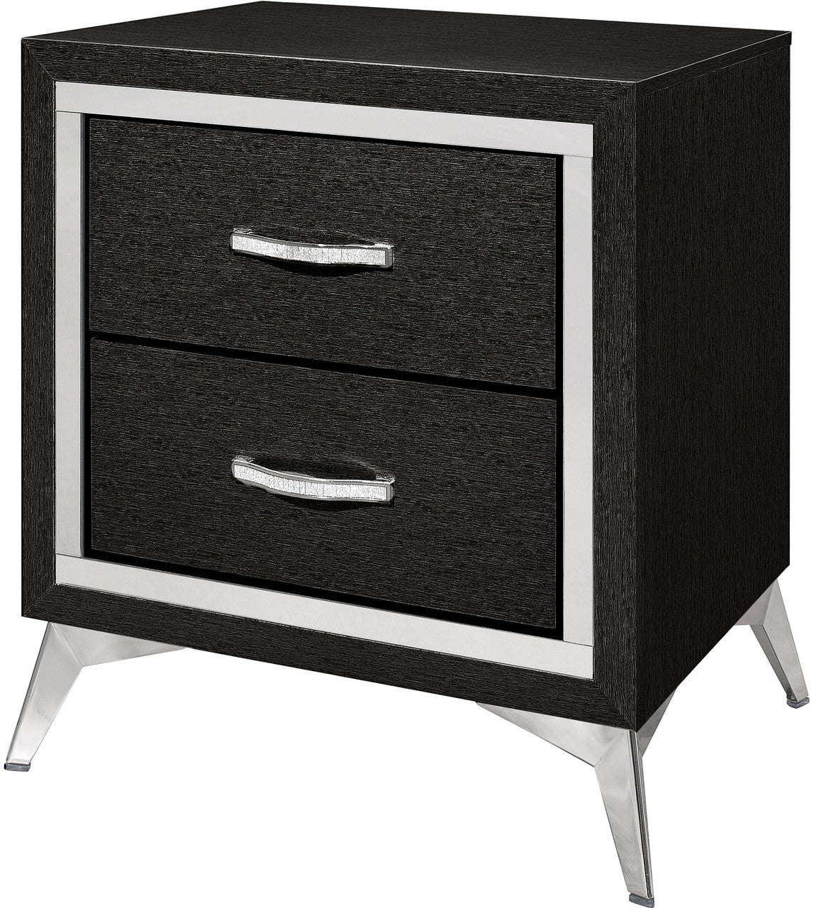 ELEINA Black Faux Leather Bedroom Set