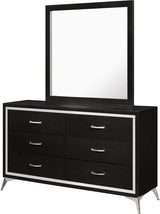 ELEINA Black Velvet Bedroom Set