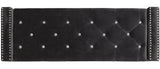ELENA Black Velvet 52" Wide Storage Bench