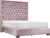 ELEINA Pink Velvet 72" Height Bed