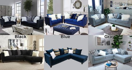 The Black Velvet 12 Piece Home Furniture Package