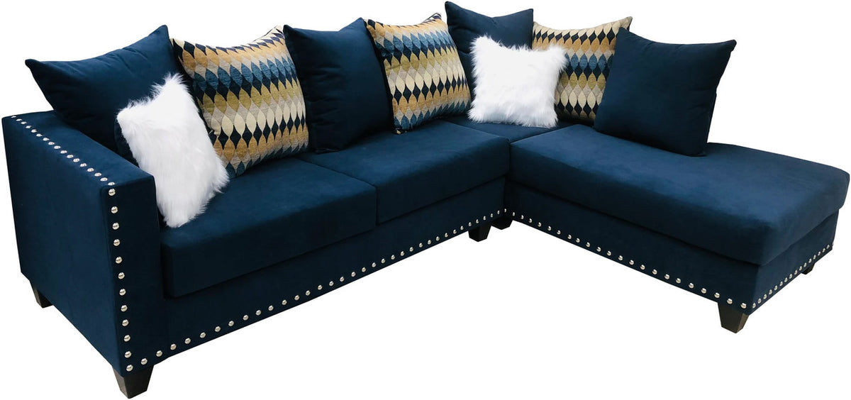 ELMIRA Blue 104" Wide Sectional