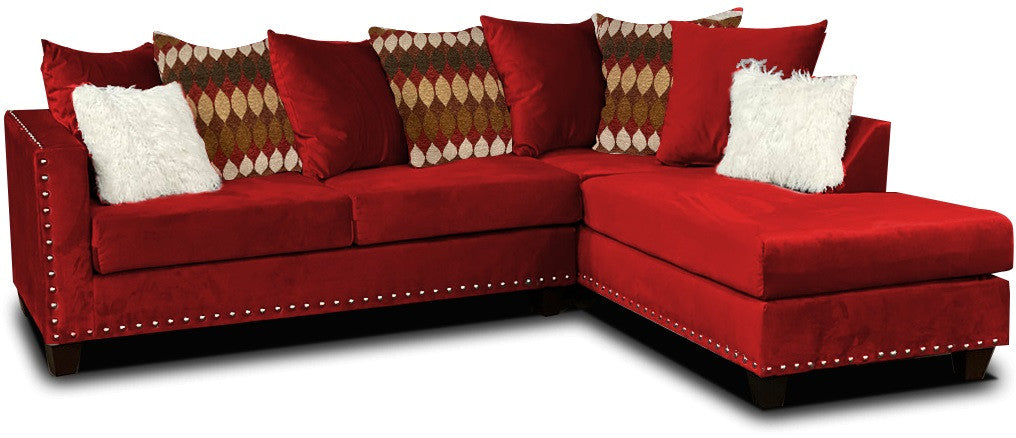 ELMIRA Red 104" Wide Sectional