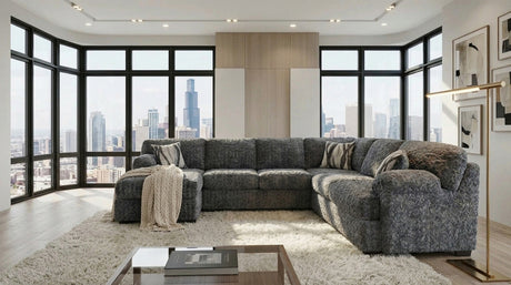 ELMPINE Gray 133" x 87" Oversized Sectional