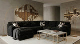 ELMPINE Black 133" x 87" Oversized Sectional