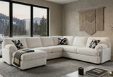 ELMPINE Cream 133" x 87" Oversized Sectional
