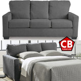 ELOWEN Gray 76" Wide Full Size Sofa Sleeper