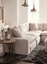 ELVINA Ivory 114" x 114" Five Piece Sectional
