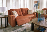 EMBASSY Spice Orange Reclining Sofa & Loveseat