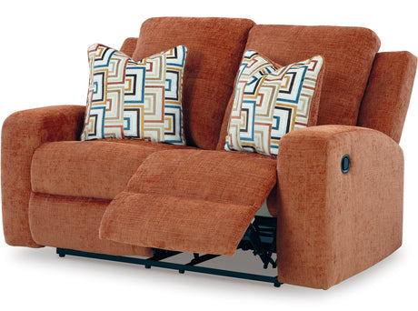 EMBASSY Spice Orange Reclining Sofa & Loveseat
