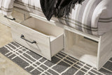 EMEK White 61" Height Storage Platform Bed with LED Light Sconces