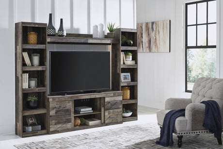 MORIC Brown 95" Wide Wall Unit (RTA)