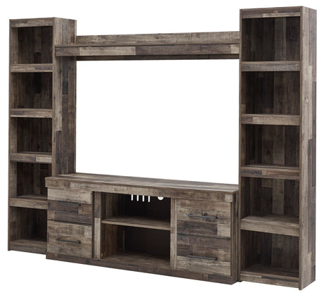 MORIC Brown 95" Wide Wall Unit (RTA)