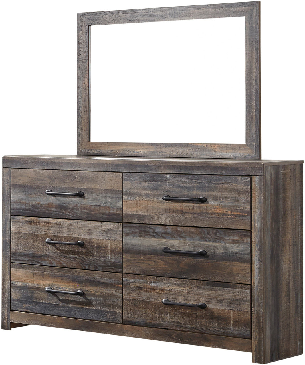 EMEK Brown 59" x 67" Height Dresser & Mirror