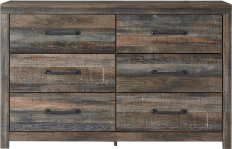 EMEK Brown 59" x 67" Height Dresser & Mirror