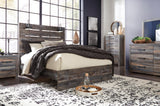 EMEK Brown 61" Height Bed with LED Light Sconces