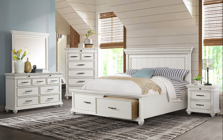 EMERSEN White Storage Platform Bedroom Set