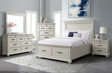 EMERSEN White 28" x 28" Nightstand with Jewelry Drawer
