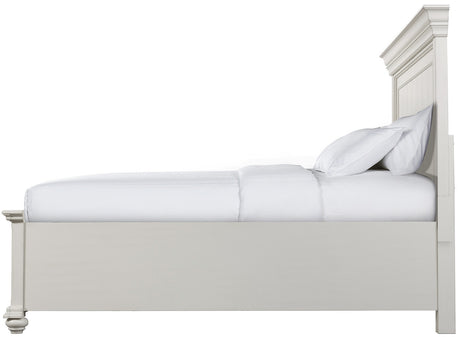 EMERSEN White 64" Height Platform Bed with Oversized Drawers