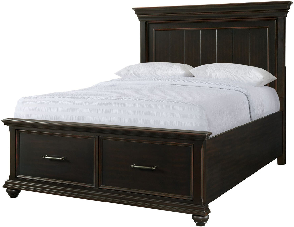 EMERSEN Black Storage Platform Bedroom Set