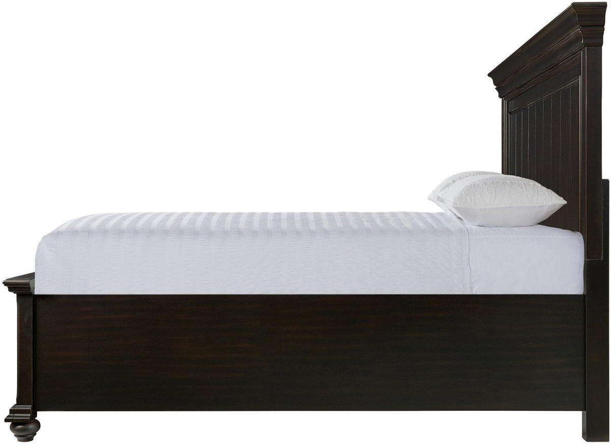 EMERSEN Antique Black 64" Height Platform Bed