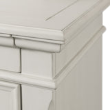 EMERSEN White 62" x 80" Height Dresser & Mirror with Jewelry Drawers