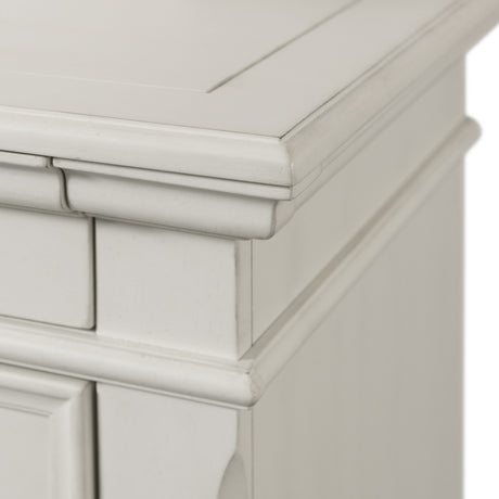 EMERSEN White 62" x 38" Height Dresser with Jewelry Drawers