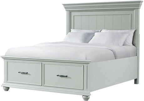 EMERSEN Gray Storage Platform Bedroom Set