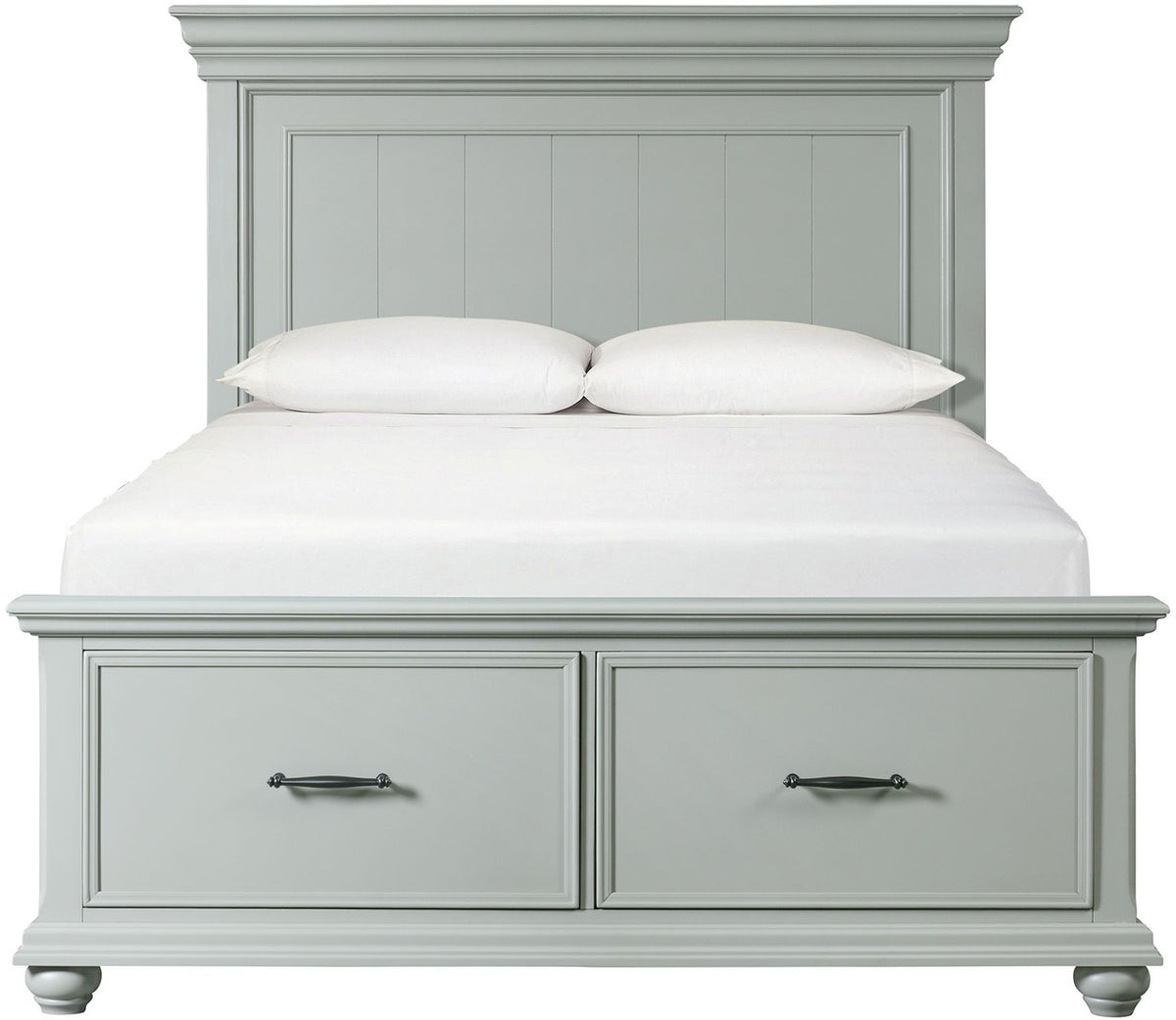 EMERSEN Gray 64" Height Platform Bed with Oversized Drawers