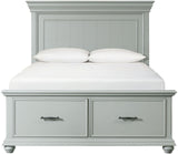 EMERSEN Gray 64" Height Platform Bed with Oversized Drawers