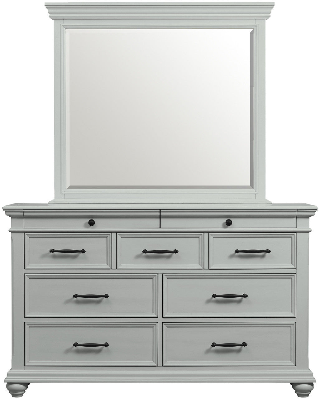 EMERSEN Gray Storage Platform Bedroom Set