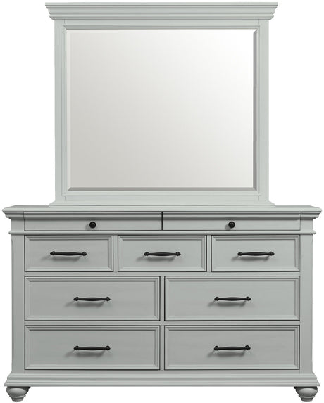 EMERSEN Gray Storage Platform Bedroom Set