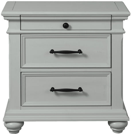 EMERSEN Gray Storage Platform Bedroom Set