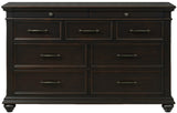 EMERSEN Antique Black 62" x 38" Height Dresser with Jewelry Drawers