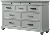 EMERSEN Gray 62" x 38" Height Dresser with Jewelry Drawers