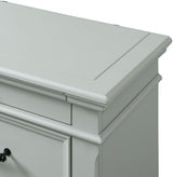 EMERSEN Gray 28" x 28" Nightstand with Jewelry Drawer