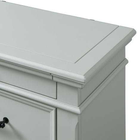 EMERSEN Gray 62" x 38" Height Dresser with Jewelry Drawers