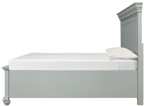 EMERSEN Gray 64" Height Platform Bed with Oversized Drawers