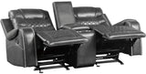 EMPEROR Gray Suede Reclining Sofa & Loveseat