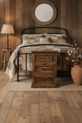 ERASMO Brown 16" Wide x 27" Height 3-Drawer Nightstand