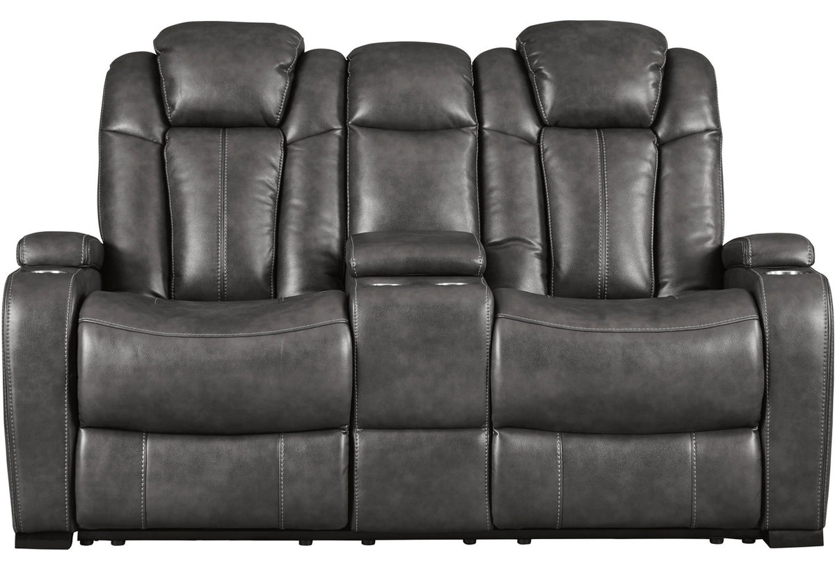 ERIKSON Gray 71" Wide Power Reclining Loveseat