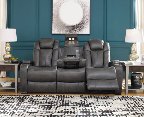 ERIKSON Gray Power Reclining Sofa & Loveseat