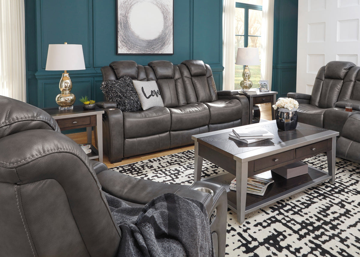 ERIKSON Gray 82" Wide Power Reclining Sofa
