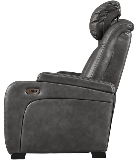 ERIKSON Gray 36" Wide Power Reclining Loveseat
