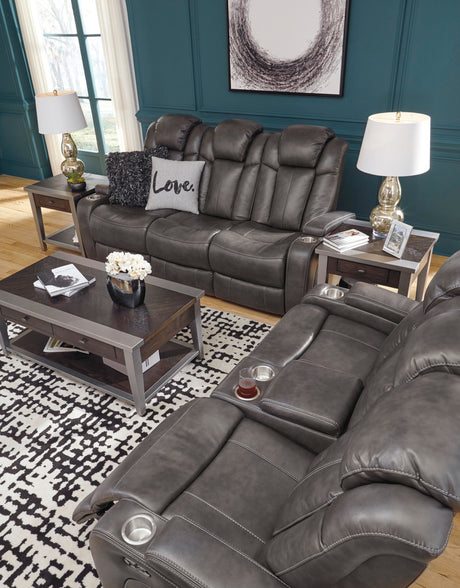 ERIKSON Gray Power Reclining Sofa & Loveseat